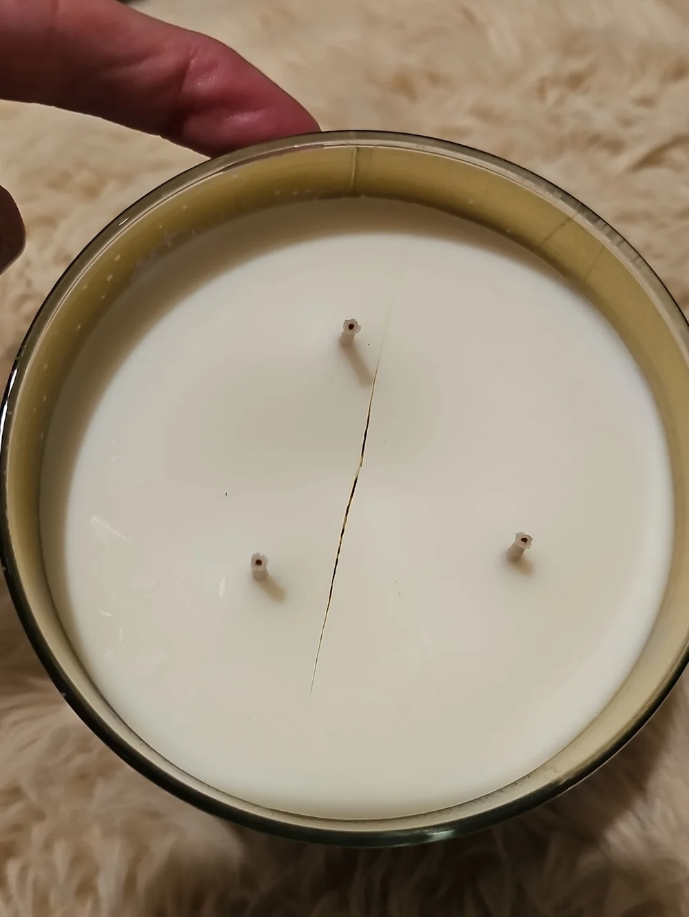 Bath & Body Works Lavender & Pine 3-wick Candle NWT *flawed